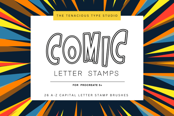 Download Comic Letter Stamps for Procreate - Letter stamps Collection