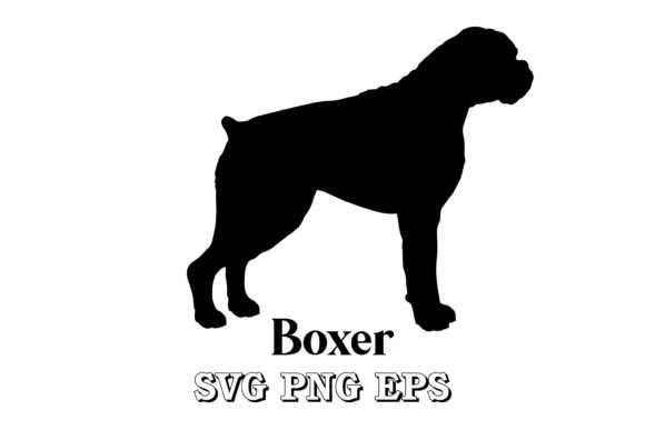 Download Boxer Dog Silhouette Breeds - Boxer Collection