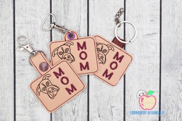 Download Boxer Mom ITH Snaptab Keyfob Design - Boxer Collection