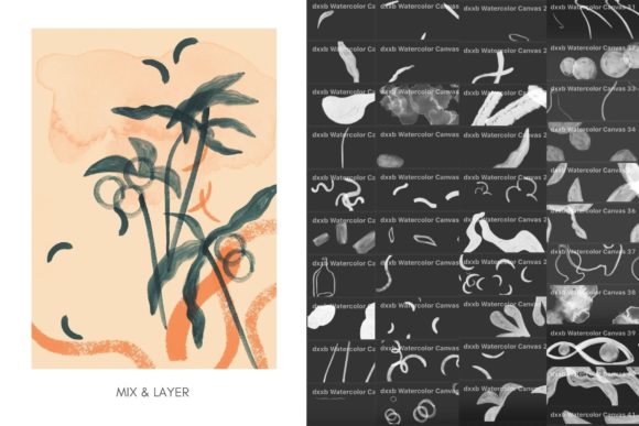 Download ProCreate Watercolor Floral Brushes - Floral brushes Collection