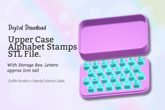 Download Alphabet Letter Stamps- Upper Case - Digital File - Letter stamps Collection