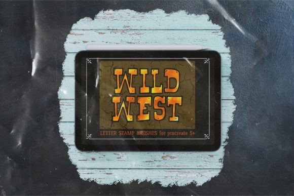 Download Wild West Letter Stamps for Procreate - Letter stamps Collection