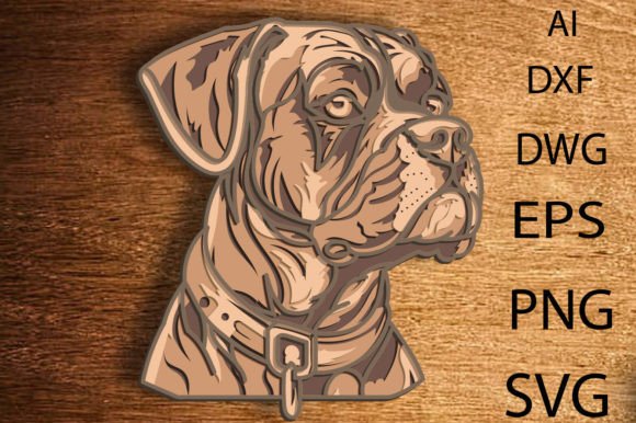 Download Boxer Dog Multilayer Svg/Vector Dog/Laye - Boxer Collection