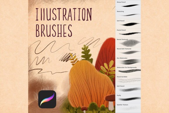 Download Illustration Brushes for Procreate - Illustration brushes Collection