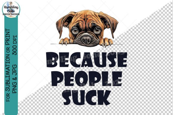 Download Cute Sad Peeking Boxer Dog People Suck - Boxer Collection