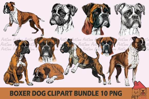 Download Boxer Dog Clipart Bundle - Premium Bundle