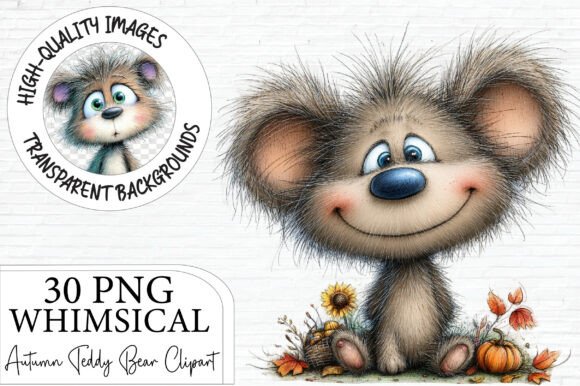 Download Cute Fall Bear Watercolor Clipart - Fall Collection