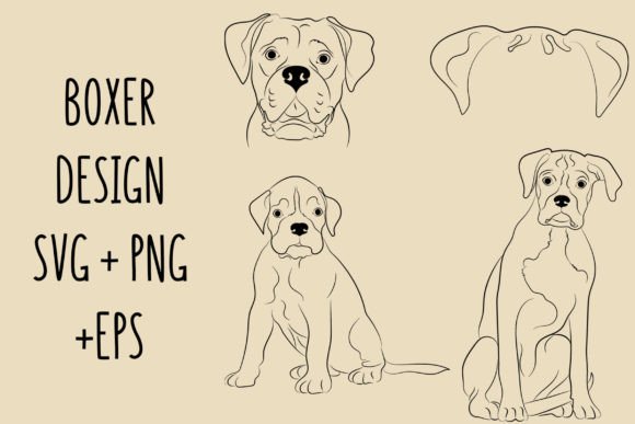 Download Boxer Svg Bundle Outline Clipart - Premium Bundle