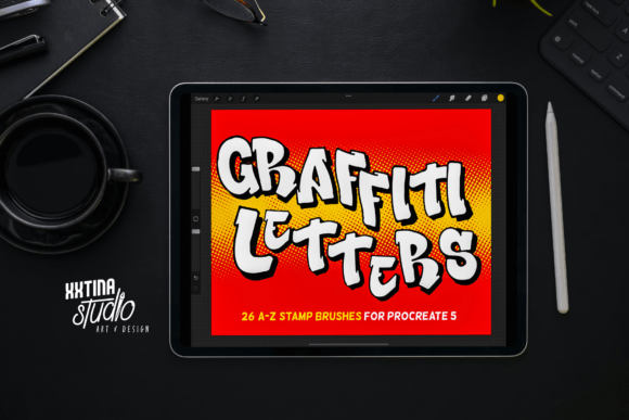 Download Graffiti Letter Stamps for Procreate I - Letter stamps Collection